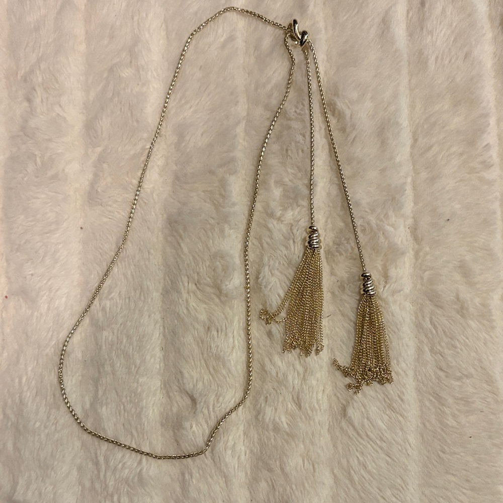 Kendra Scott Gold Tassel Slide Necklace - Women Jewelry